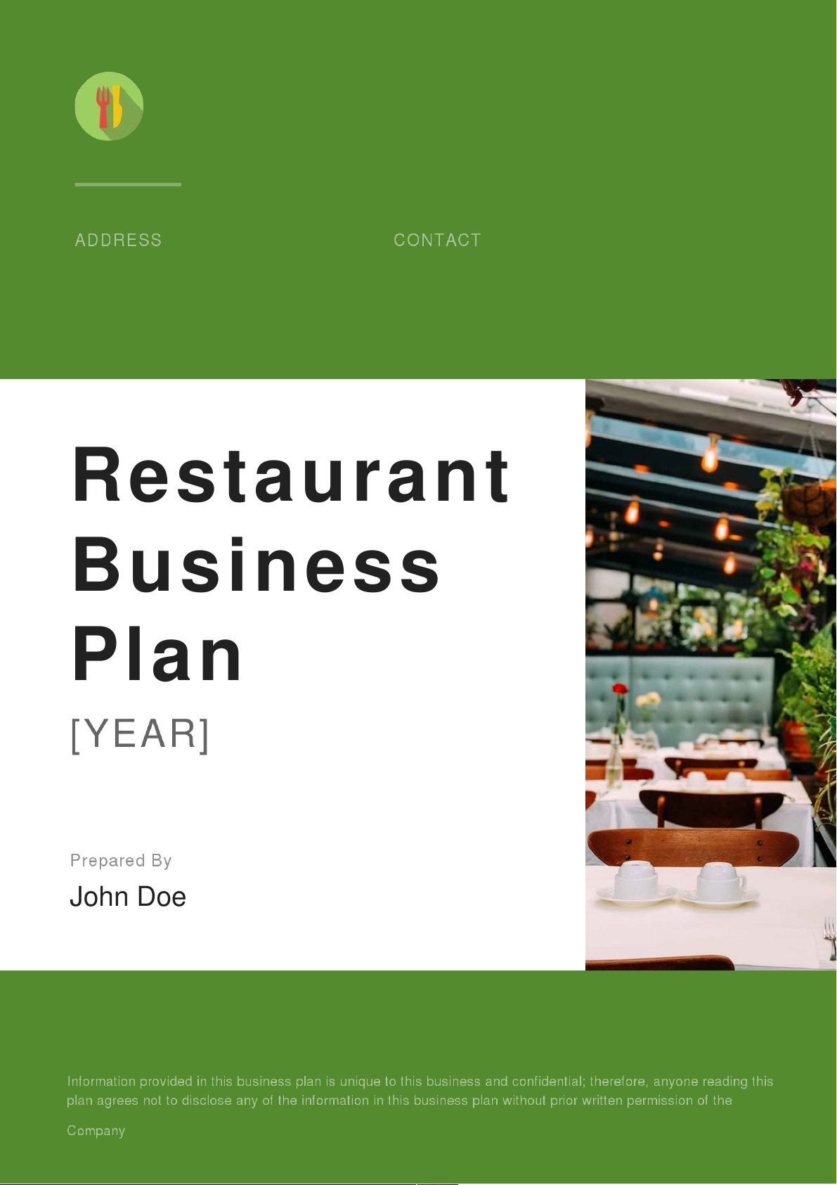 Restaurant Business Plan