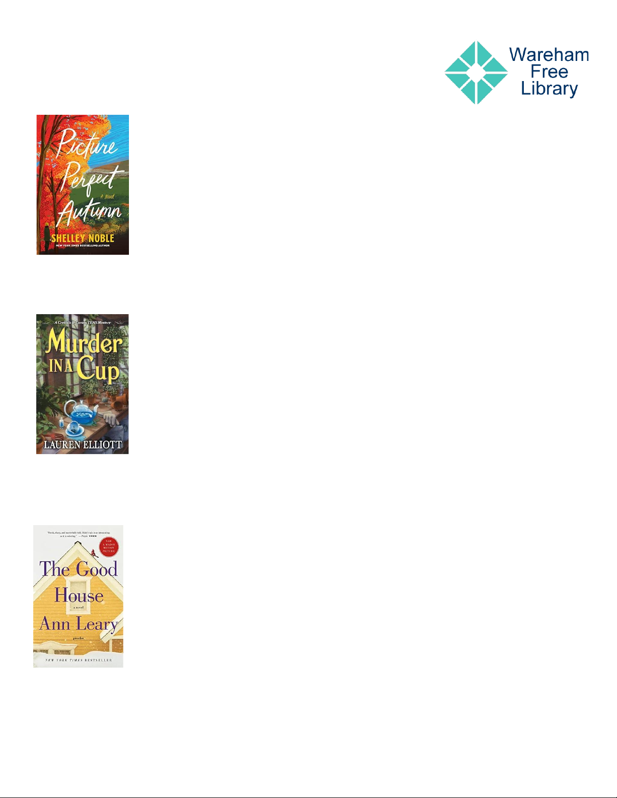 READER'S ADVISORY STAFF PICKS – FEBRUARY/MARCH 2024