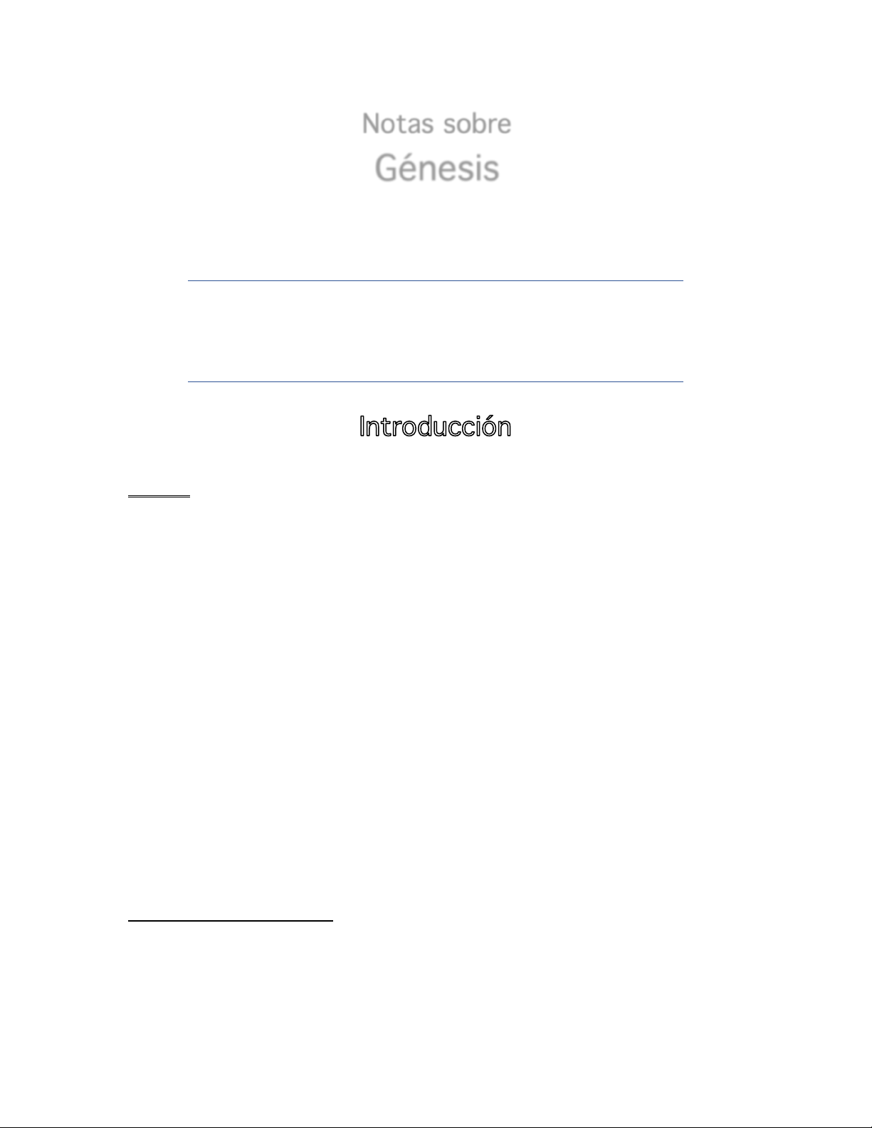 Notas sobre Génesis