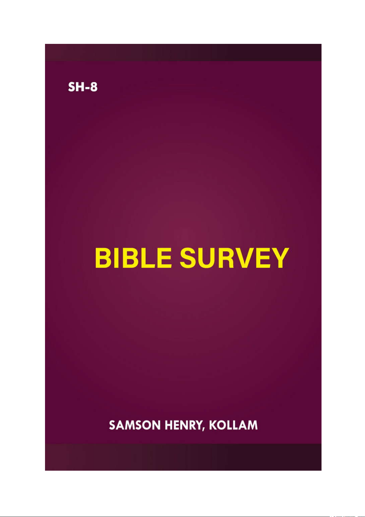 BIBLE SURVEY