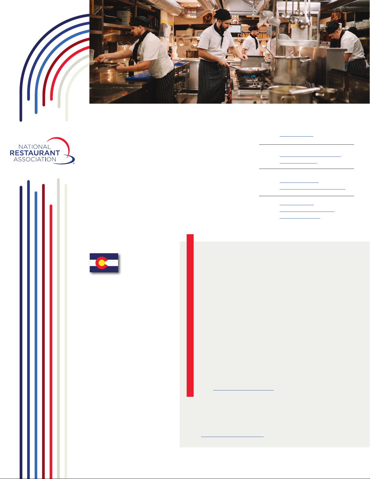 Economic Contributions of the Restaurant & Foodservice Industry: Colorado, Summer 2024