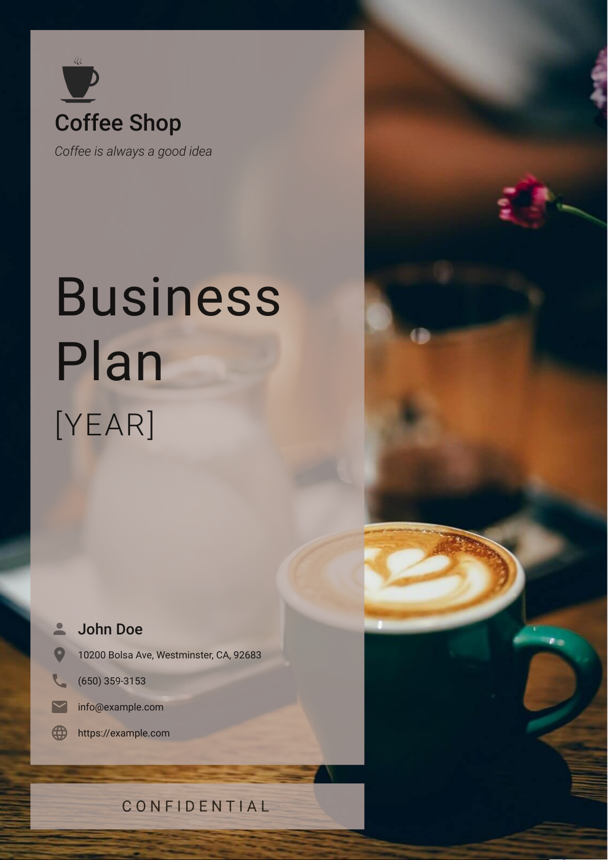 Coffee Shop Business Plan [YEAR]