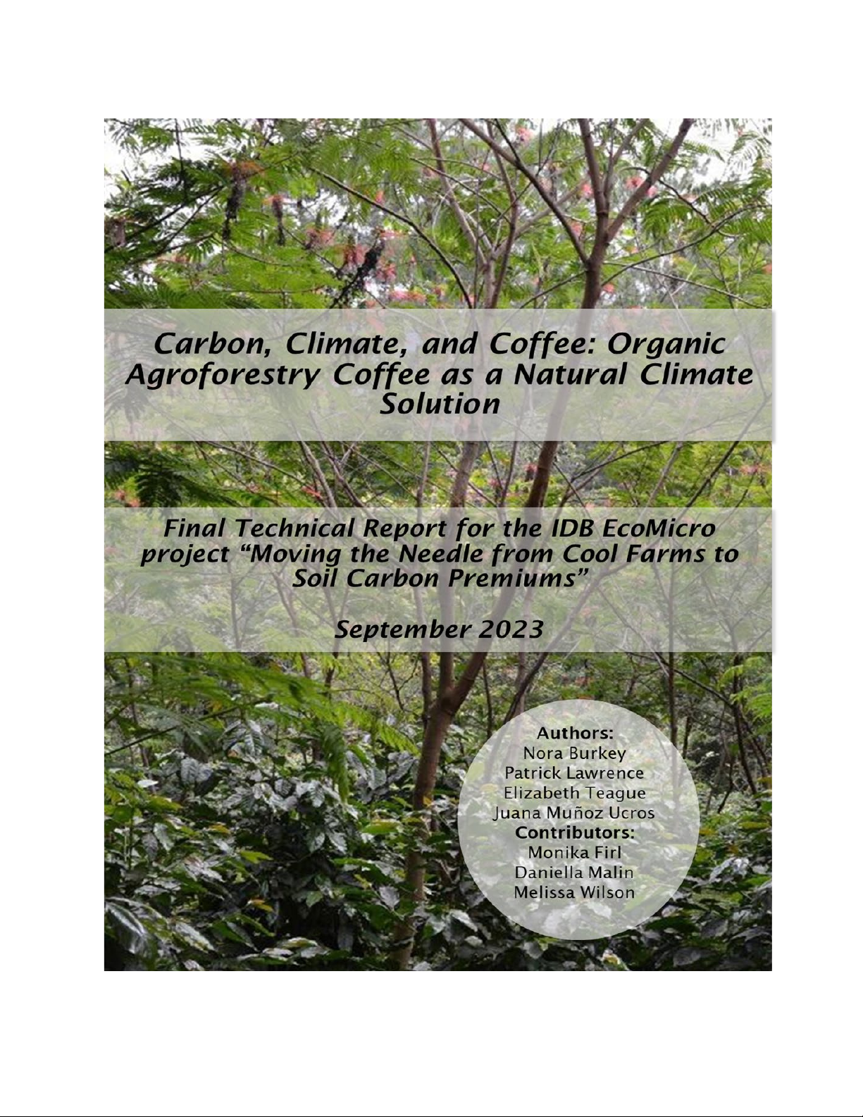Carbon, Climate, and Coffee: Organic Agroforestry Coffee as a Natural Climate Solution