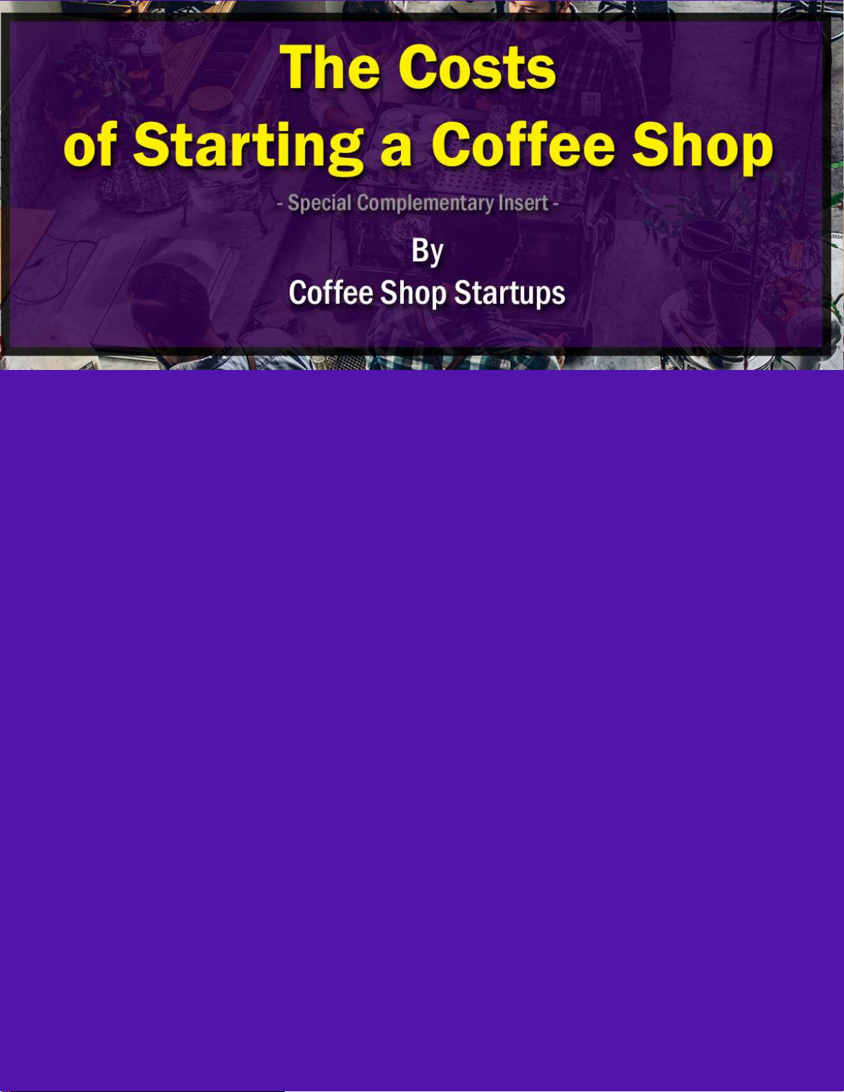 The Costs of Starting a Coffee Shop