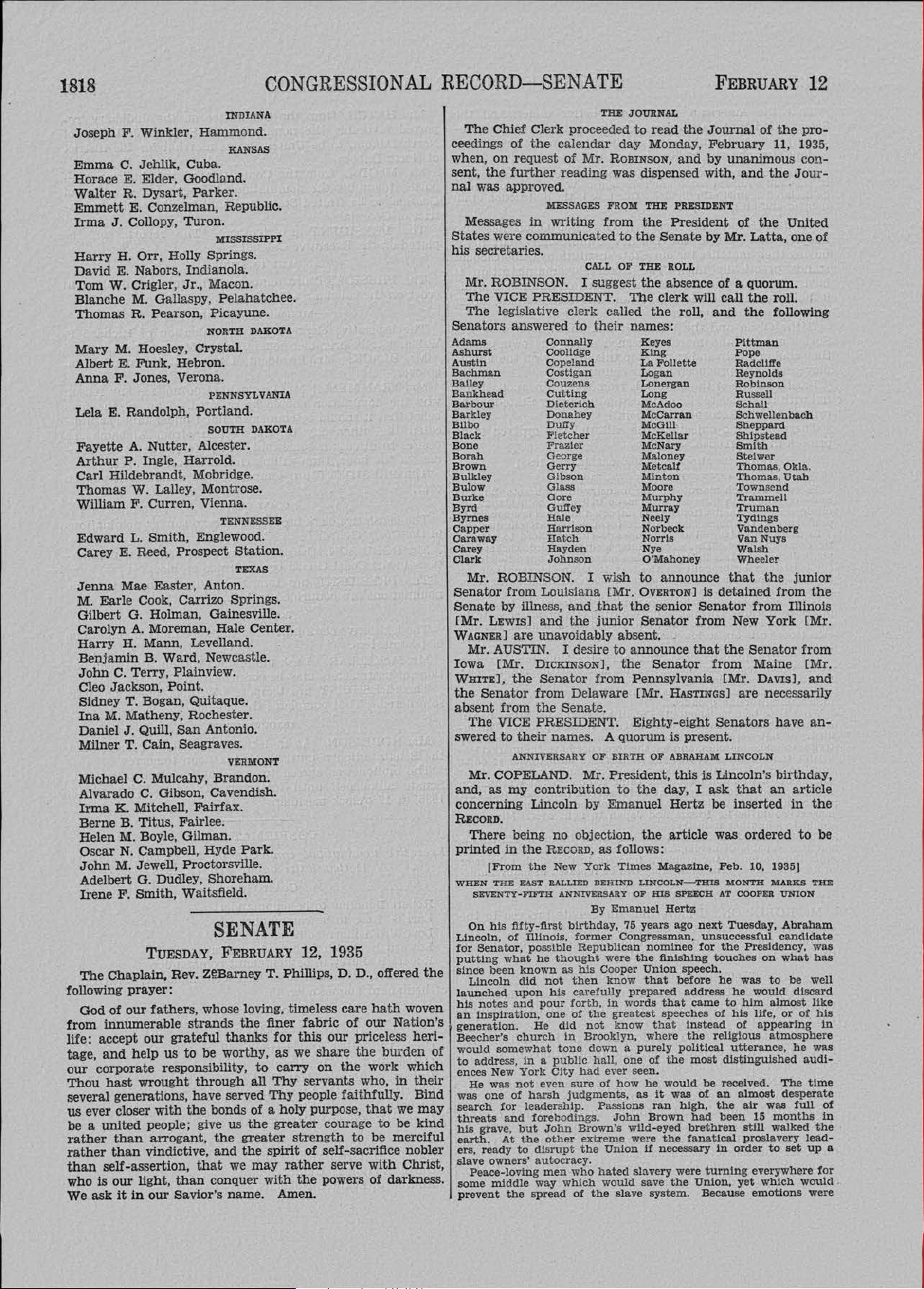 CONGRESSIONAL RECORD—SENATE