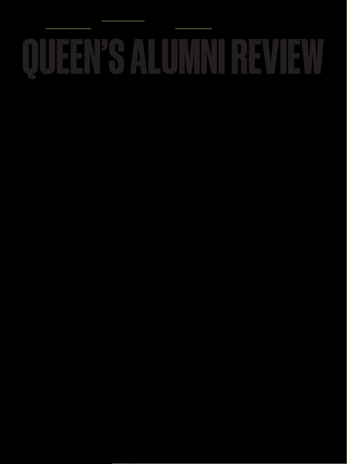 QUEEN'S ALUMNI REVIEW