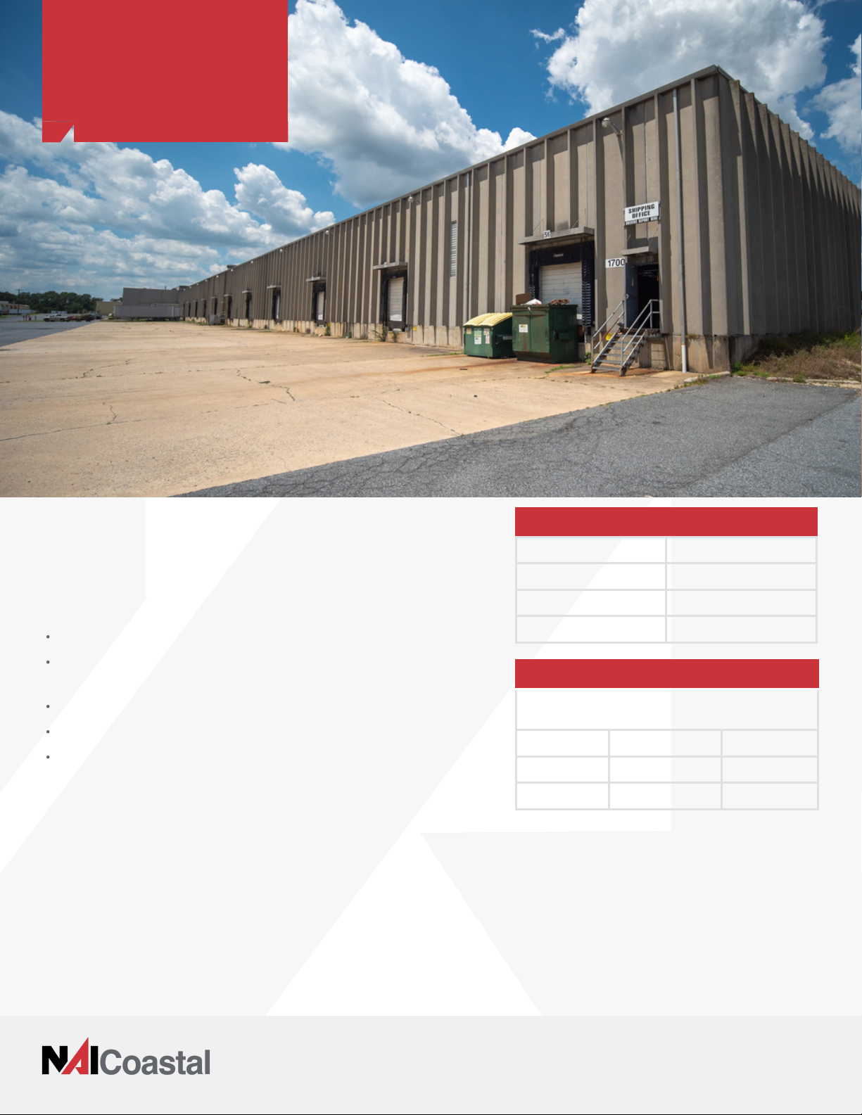 For Lease Industrial 20,000 - 60,000 SF