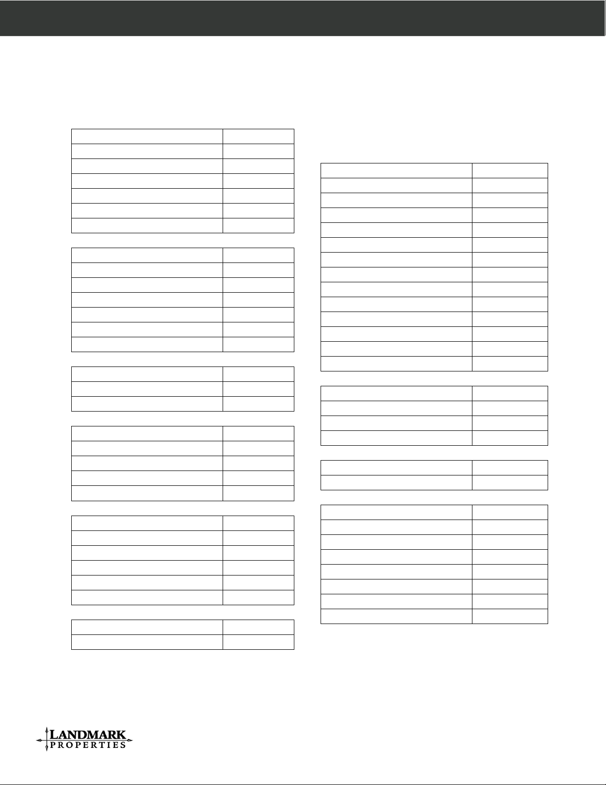 CHARGE LIST
