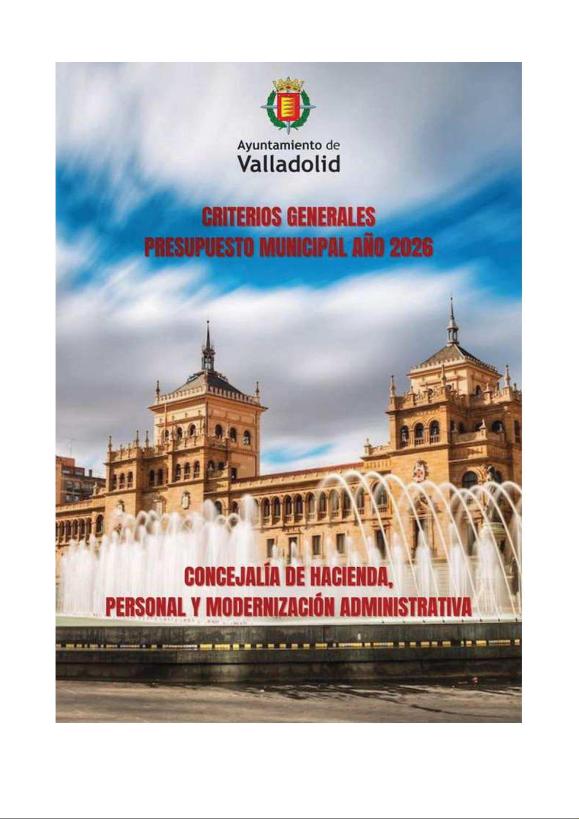 CRITERIOS GENERALES DEL PRESUPUESTO 2026