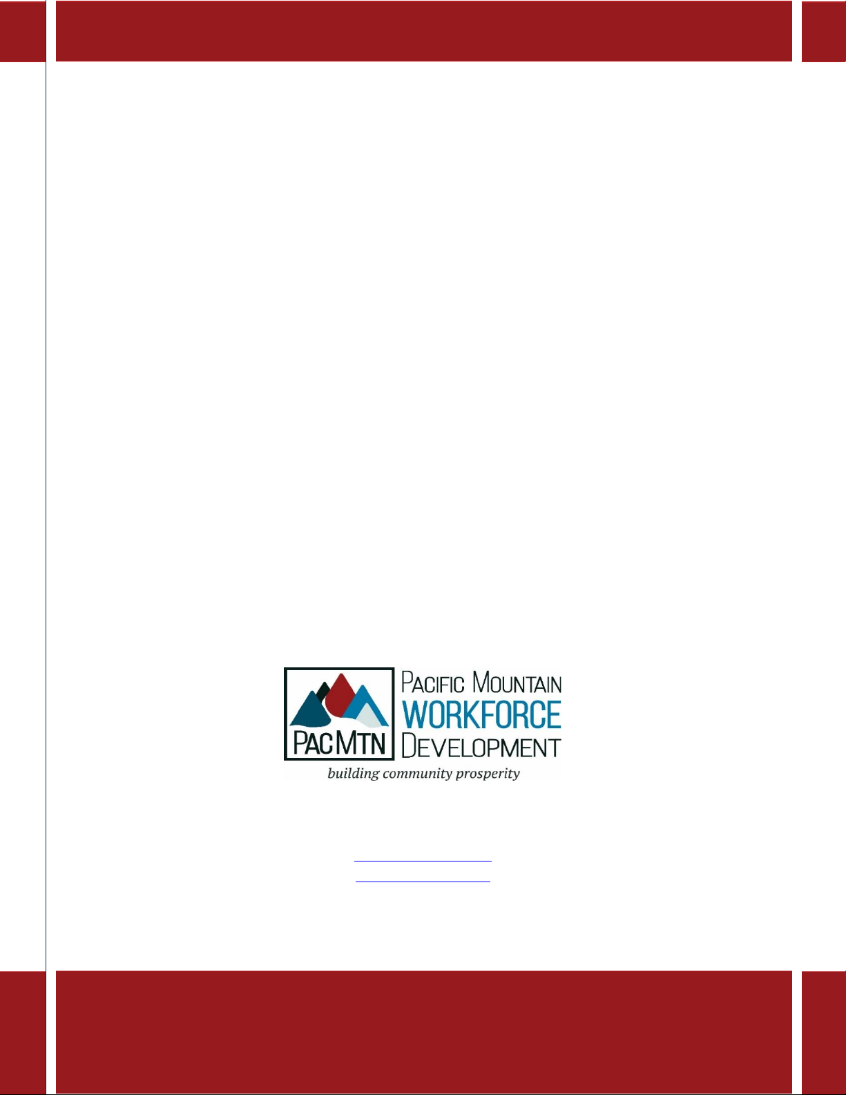 REQUEST FOR PROPOSAL: America's Job Center Network One-Stop Operator