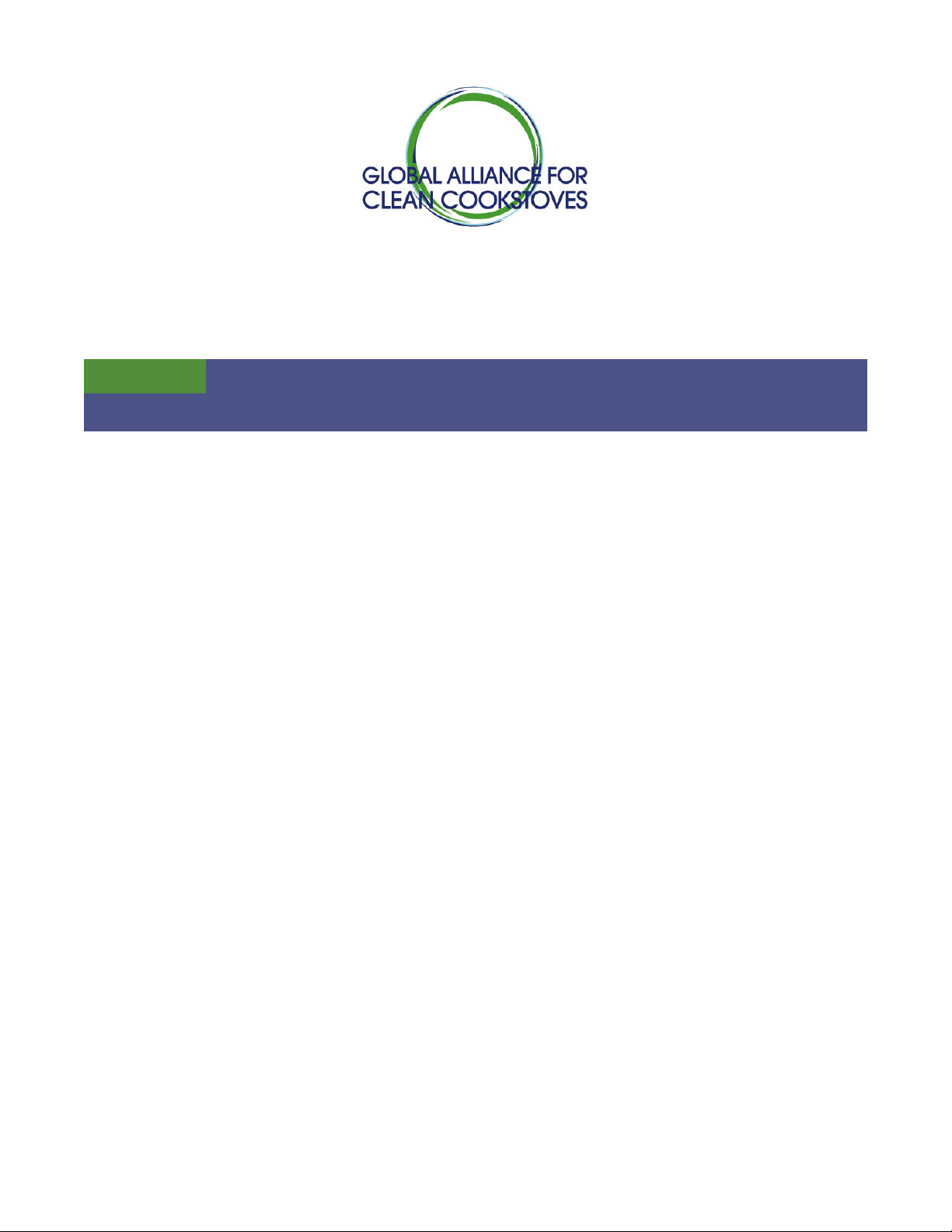 PILOT INNOVATION FUND FOR CLEAN COOKING ENTERPRISES: SYNTHESIS OF LESSONS LEARNED