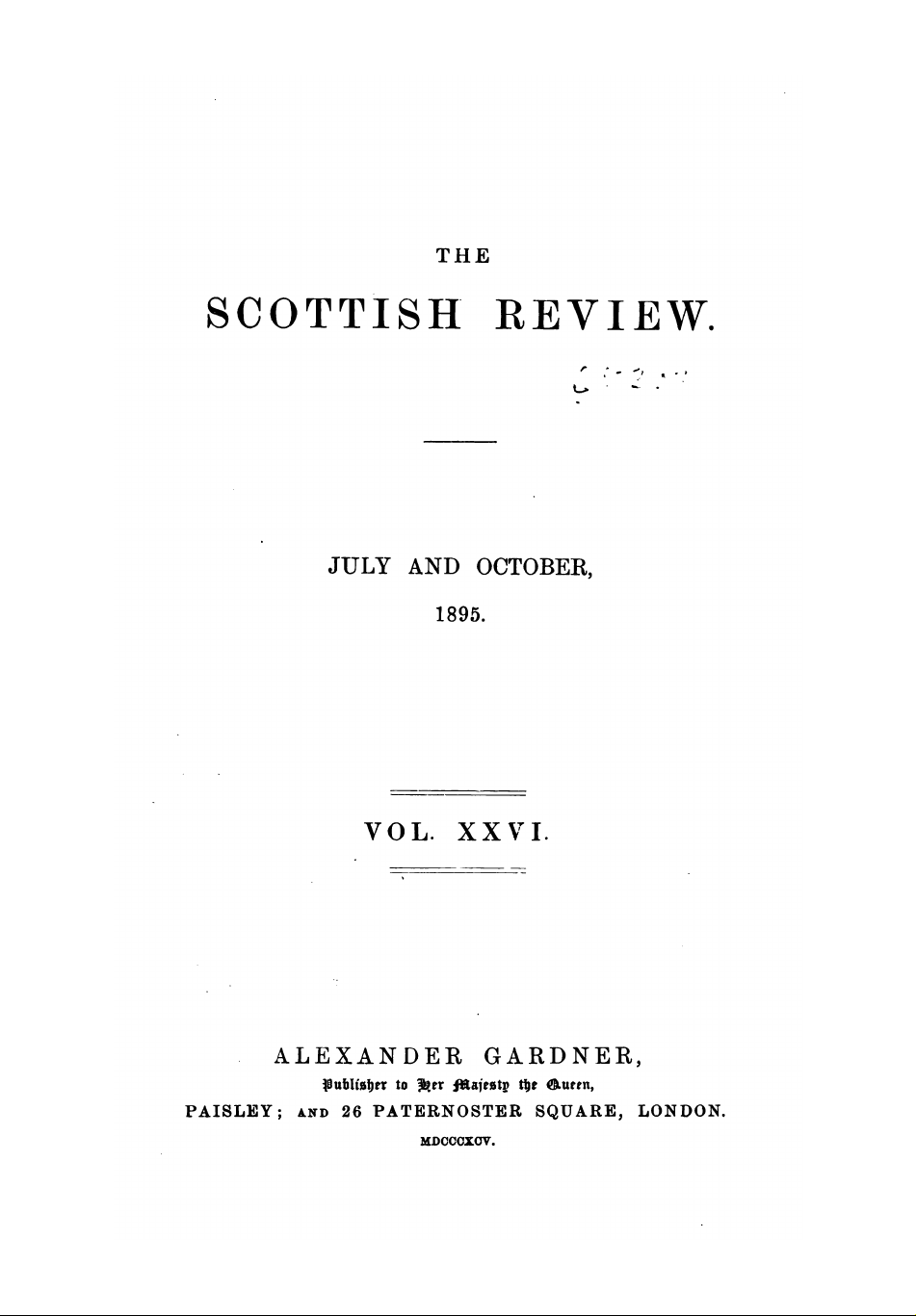 THE SCOTTISH REVIEW.