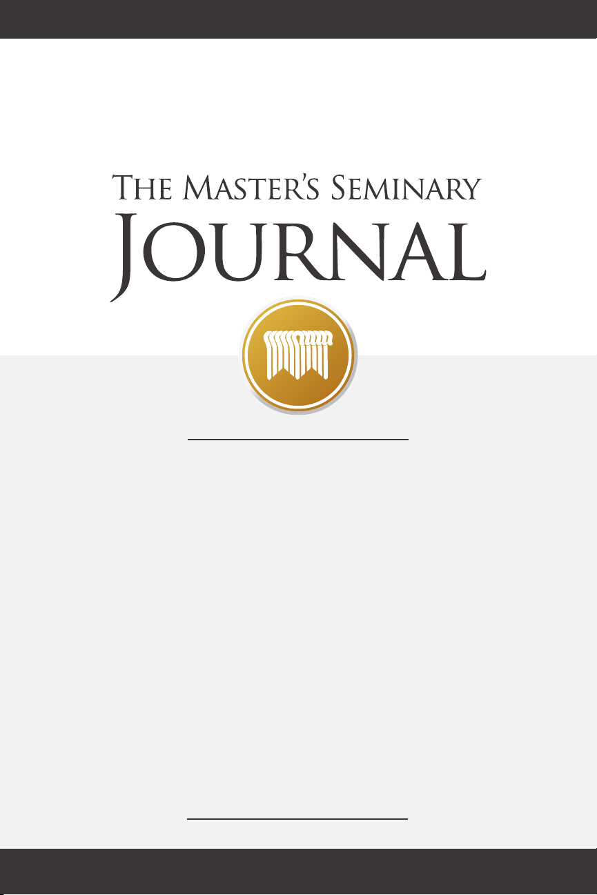 The Master's Seminary Journal
