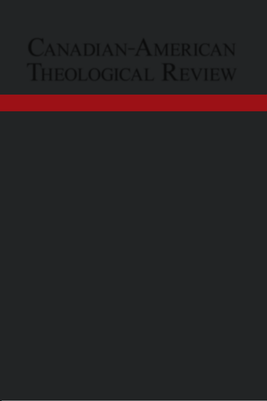Canadian-American Theological Review