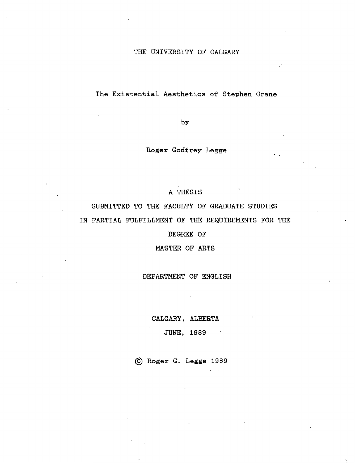 The Existential aesthetics of Stephen Crane