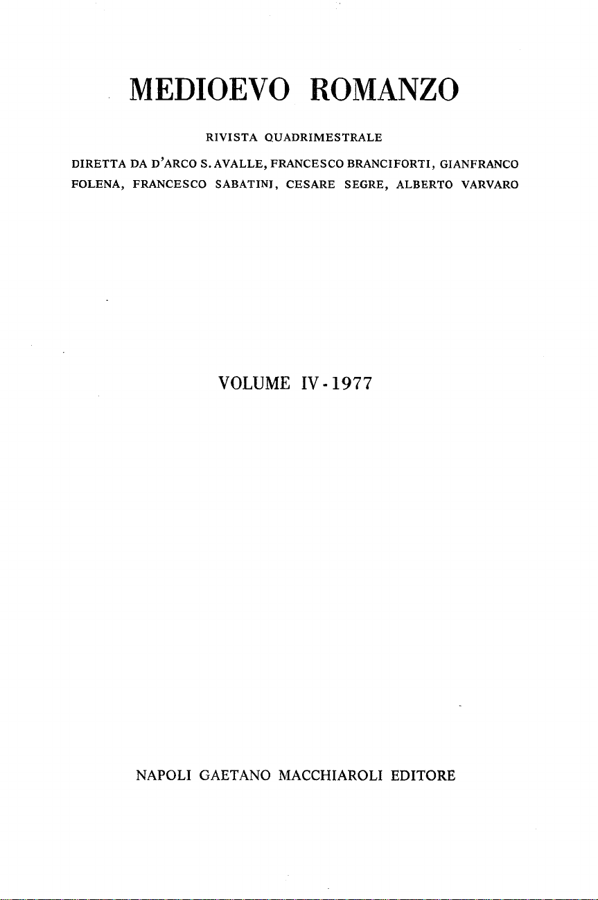 MEDIOEVO ROMANZO