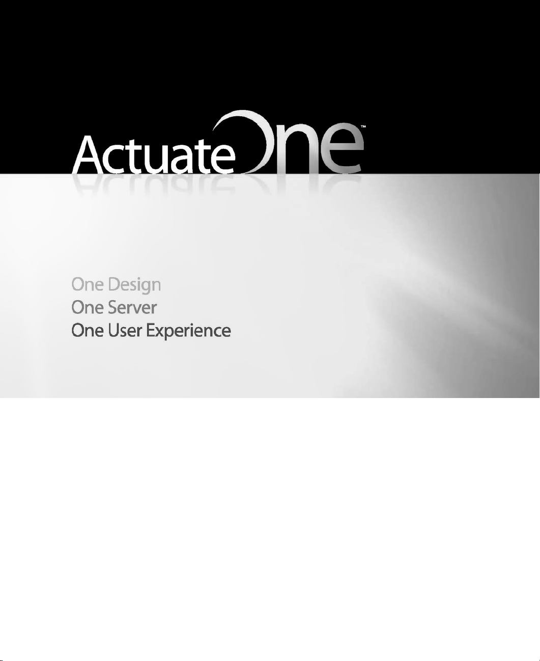 ActuateOne: Using BIRT Data Analyzer