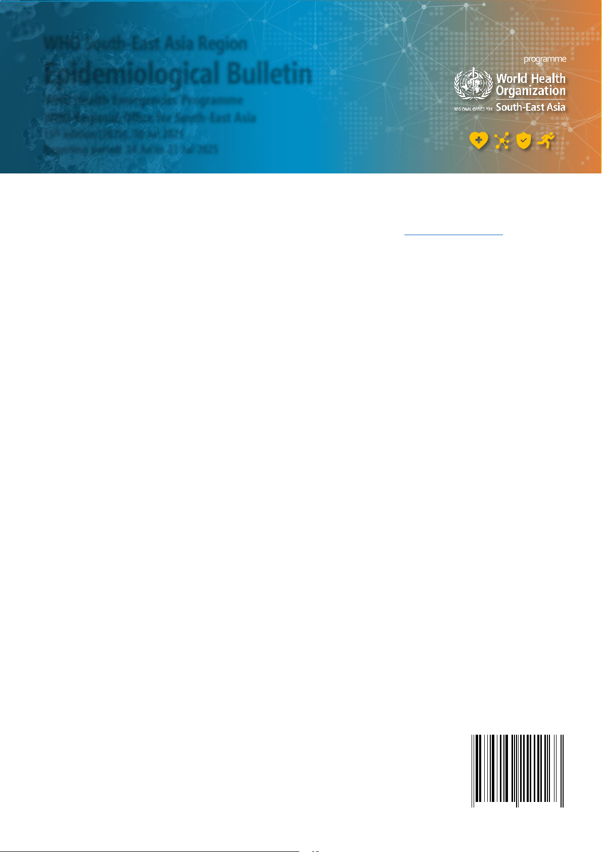 WHO South-East Asia Region Epidemiological Bulletin