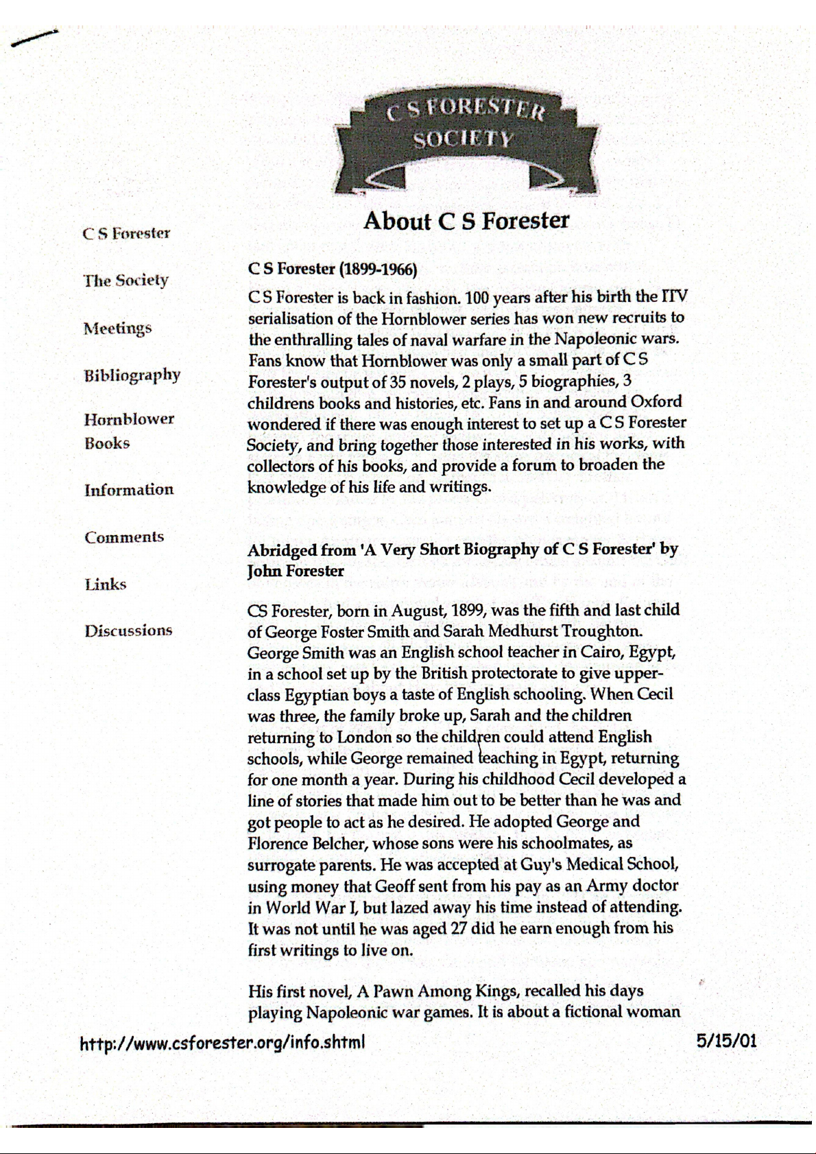 C. S. Forester, Storyteller