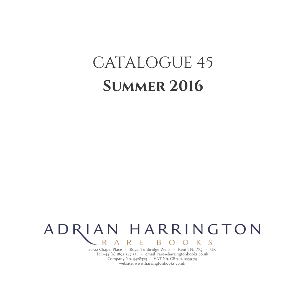 Catalogue 45 Summer 2016