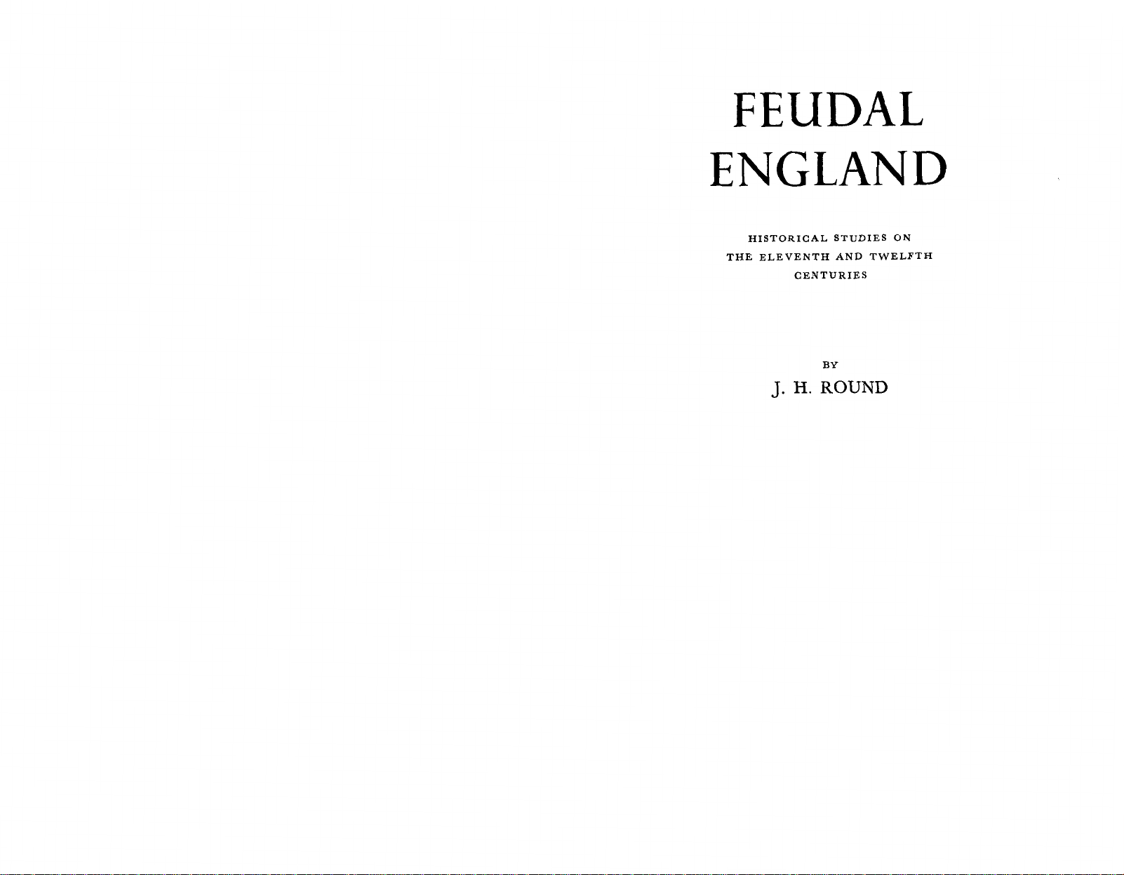 FEUDAL ENGLAND