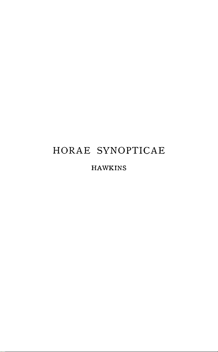 HORAE SYNOPTICAE