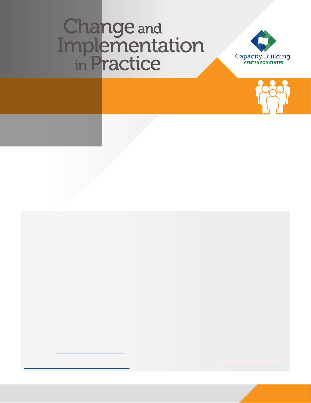 Change and Implementation in Practice: Teaming