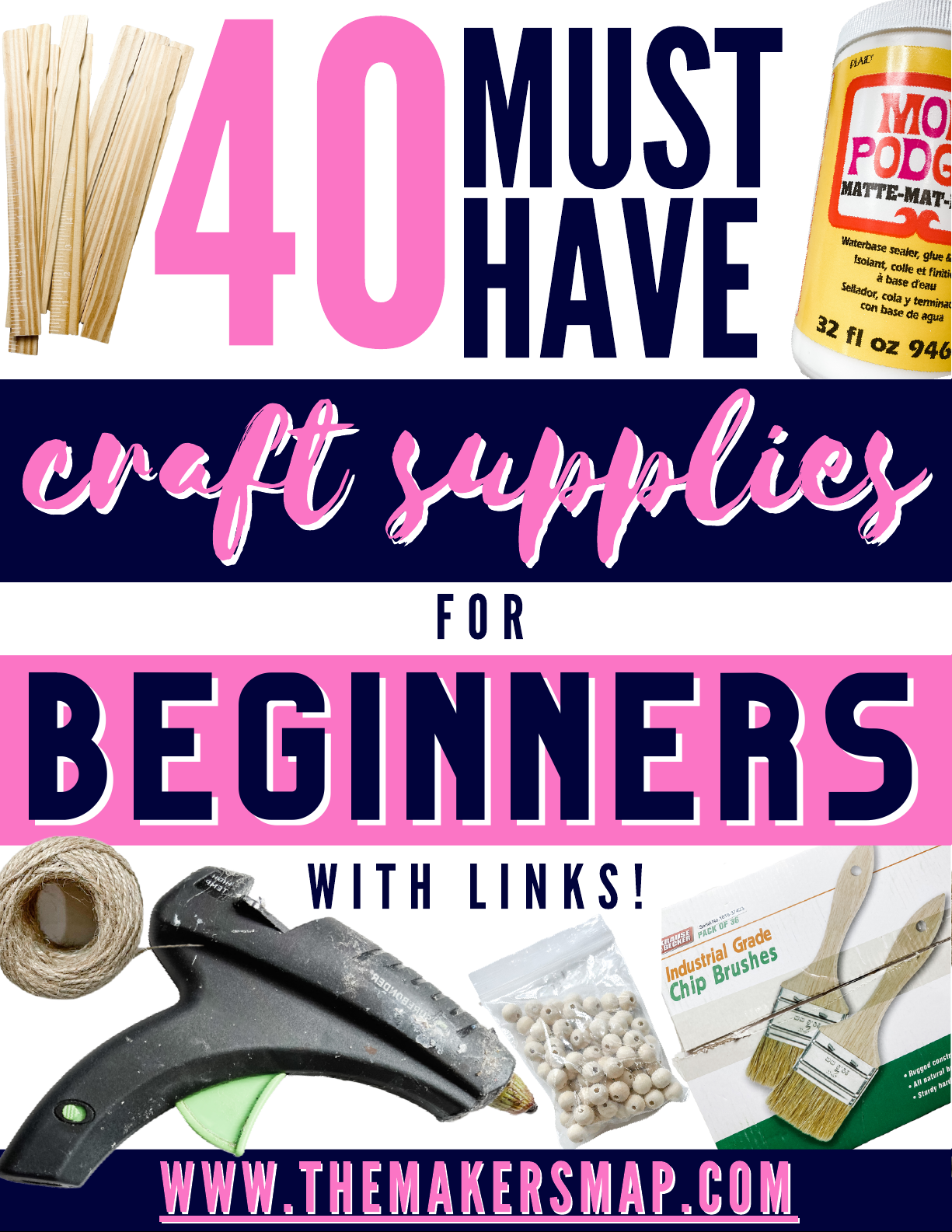 40 MUST HAVE craft supplies FOR BEGINNERS WITH LINKS!