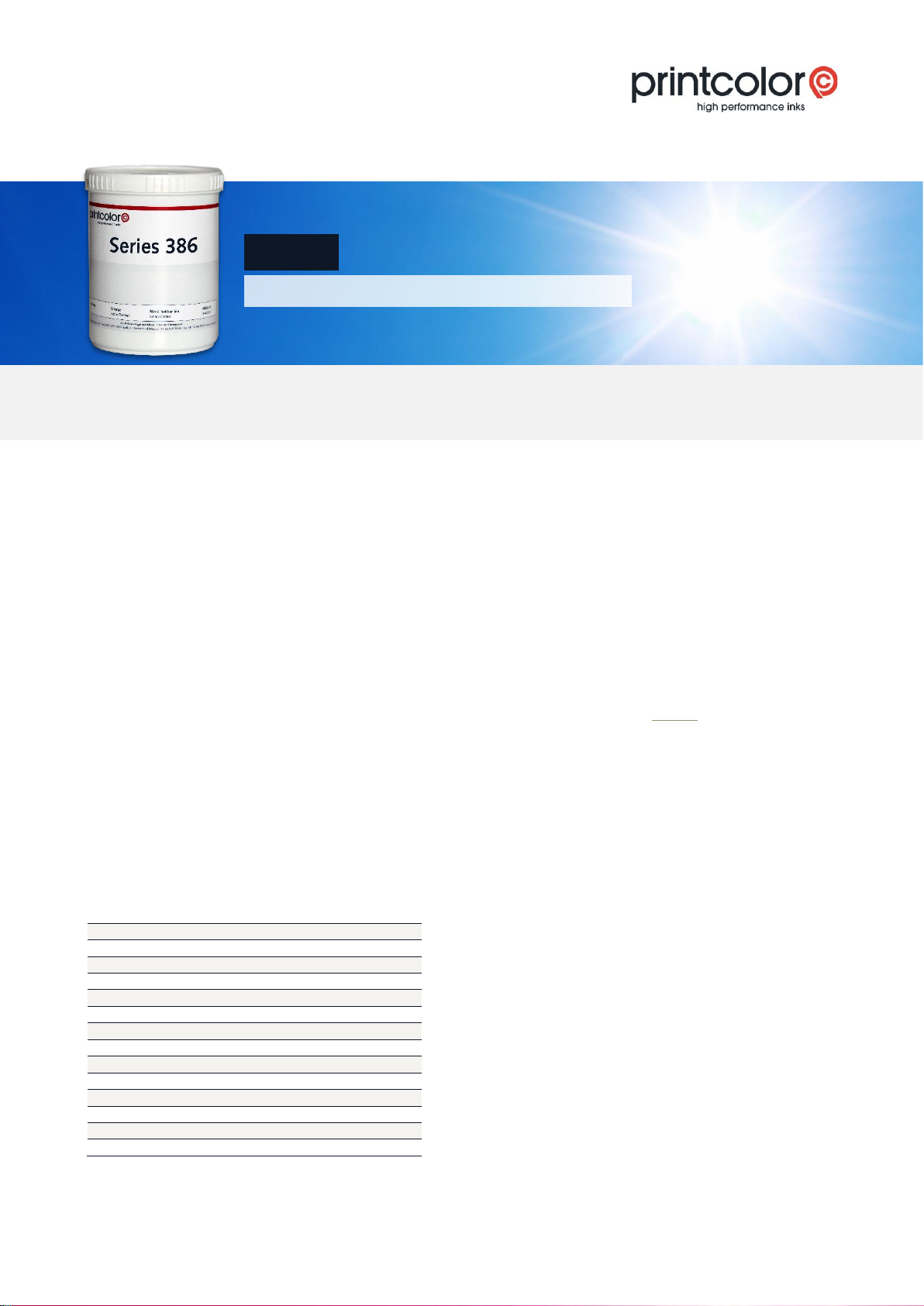 Outdoor-resistant Product Range of Series 386