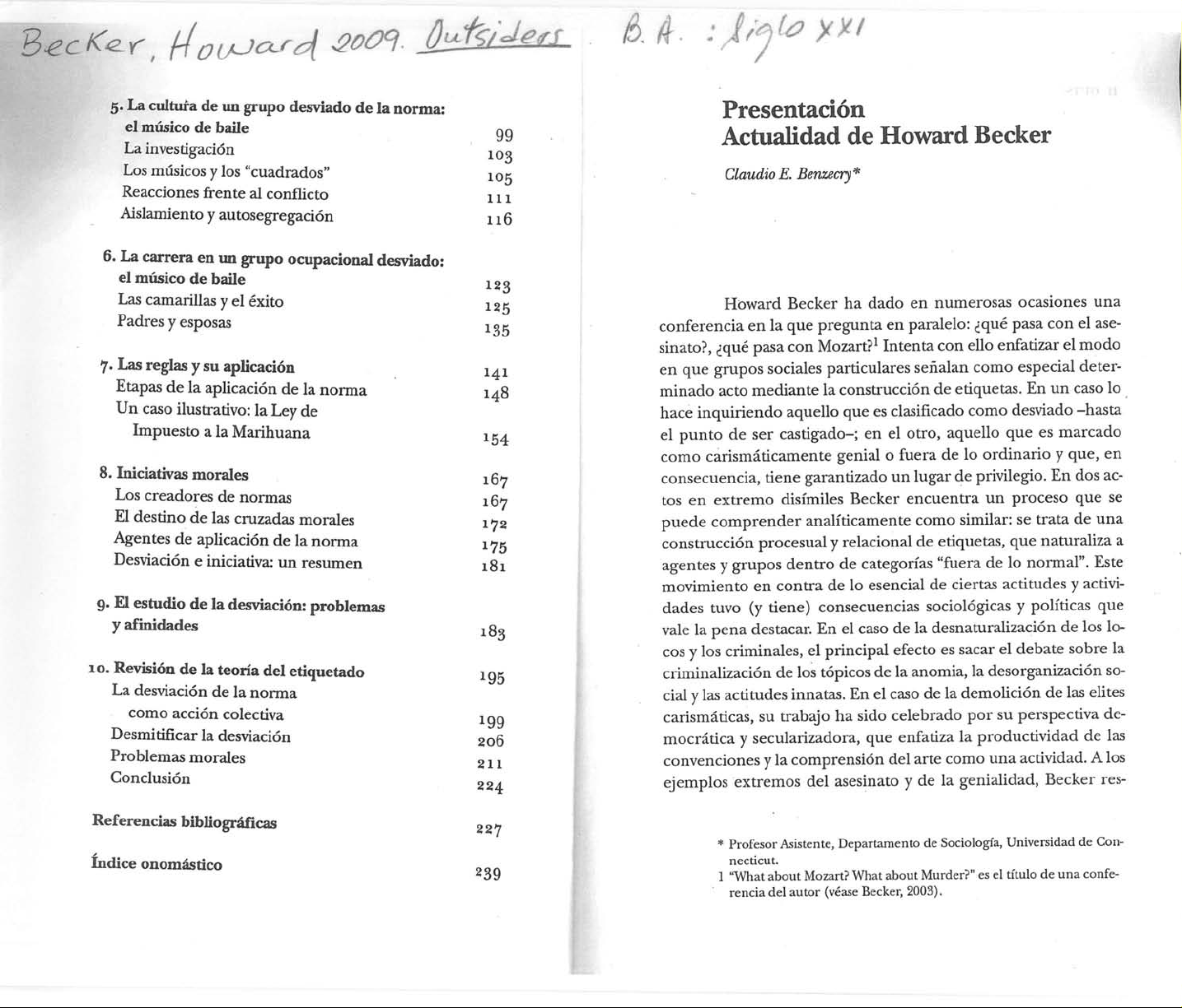 Actualidad de Howard Becker