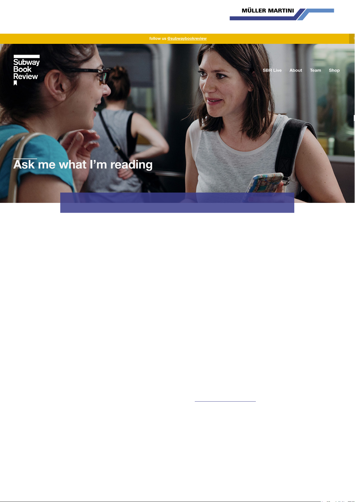 "Subway Book Review" Sets Digital Monuments for Books