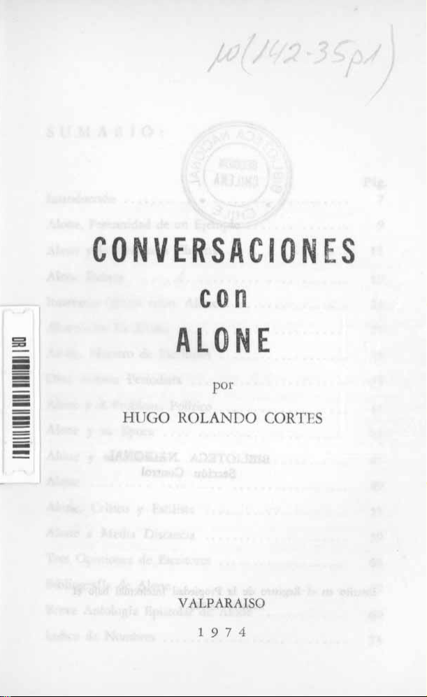 CONVERSACIONES CON ALONE