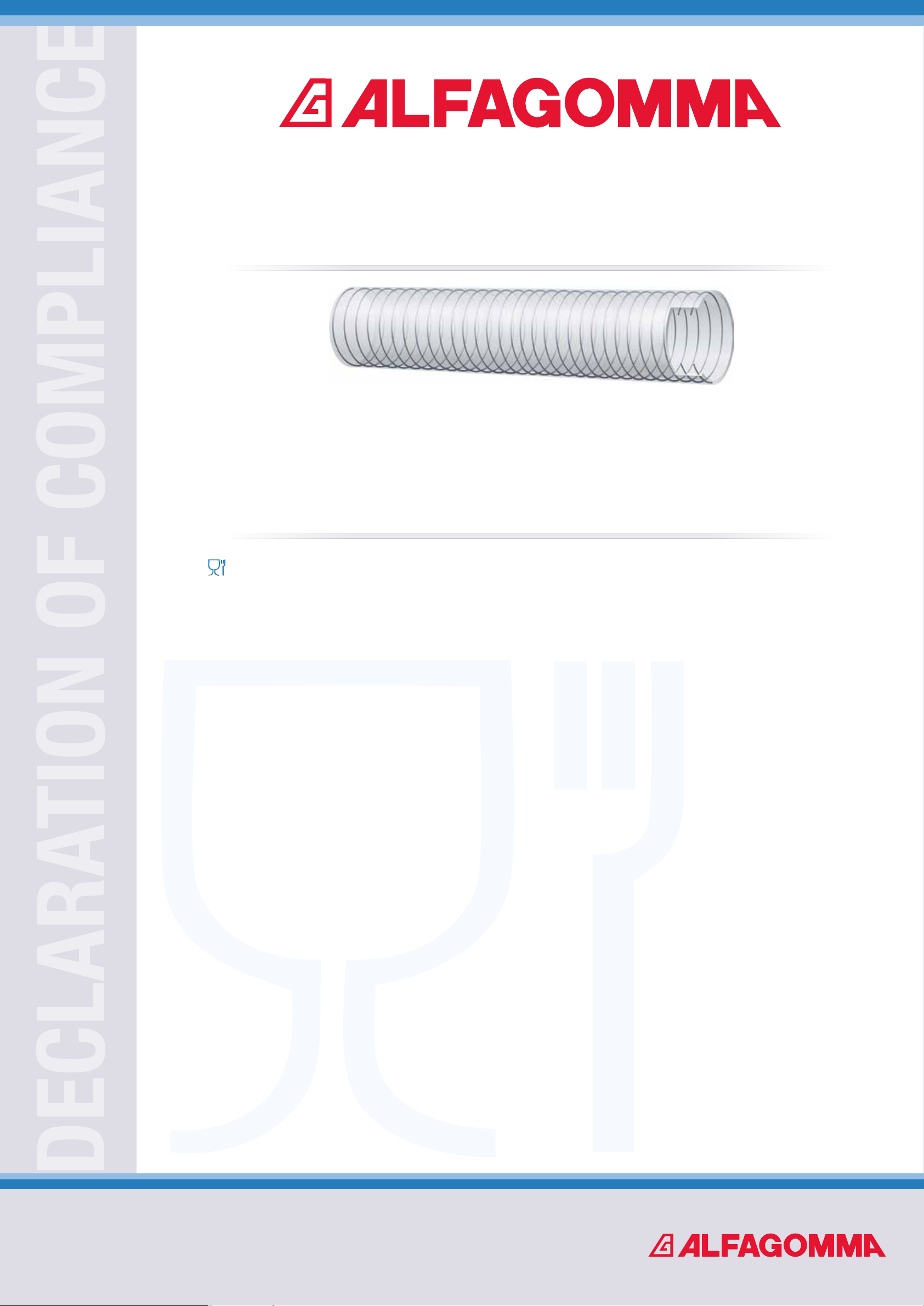 Declaration of Compliance for ALFAGOMMA hose 47200 - General Purpose Food Quality - PVC