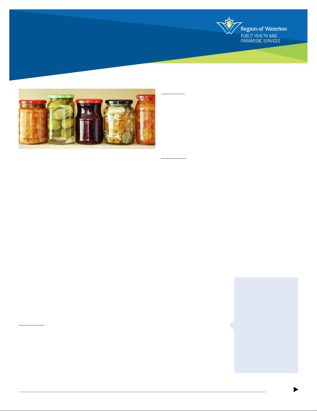 Safe canning for food vendors and operators
