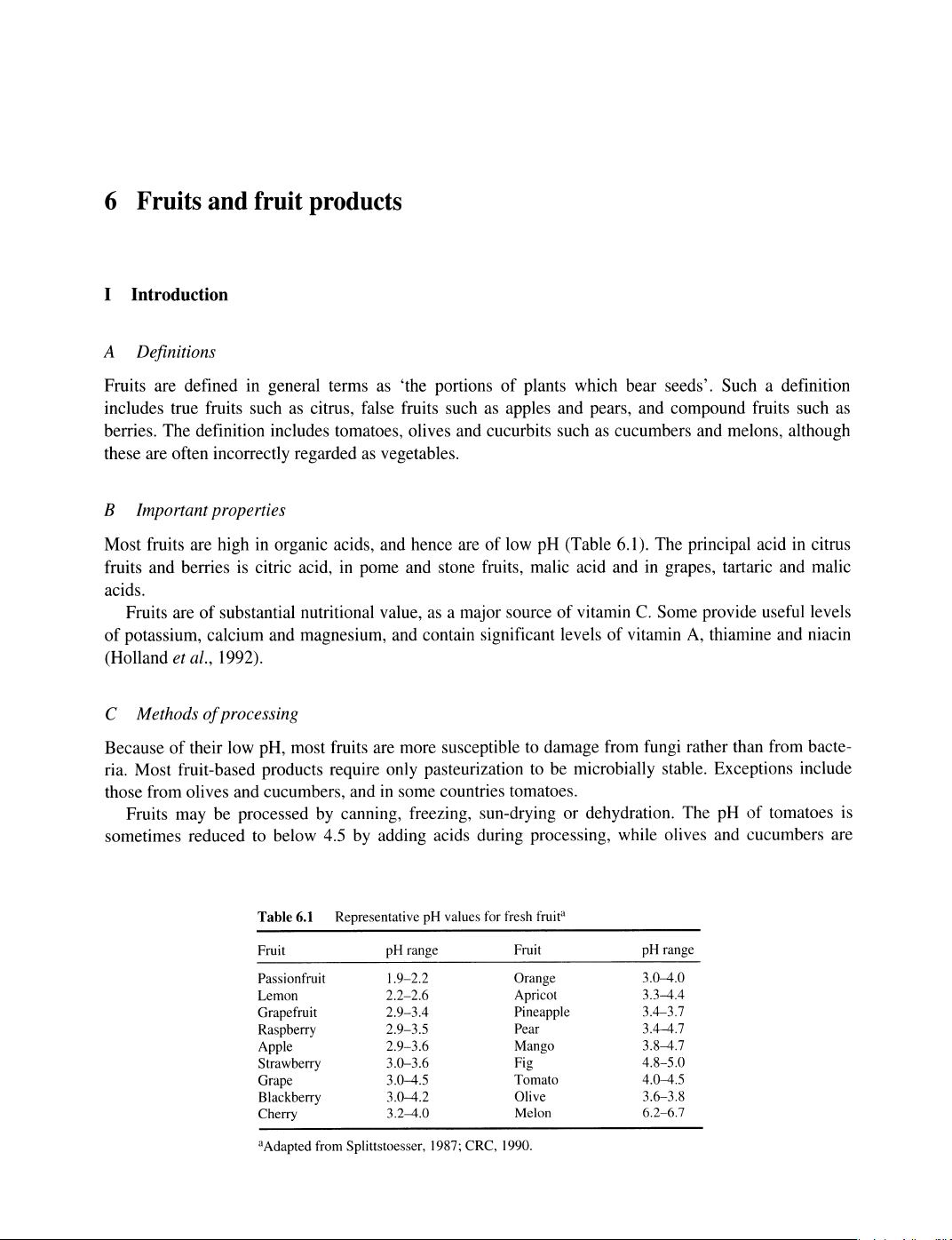 Fruits and fruit products