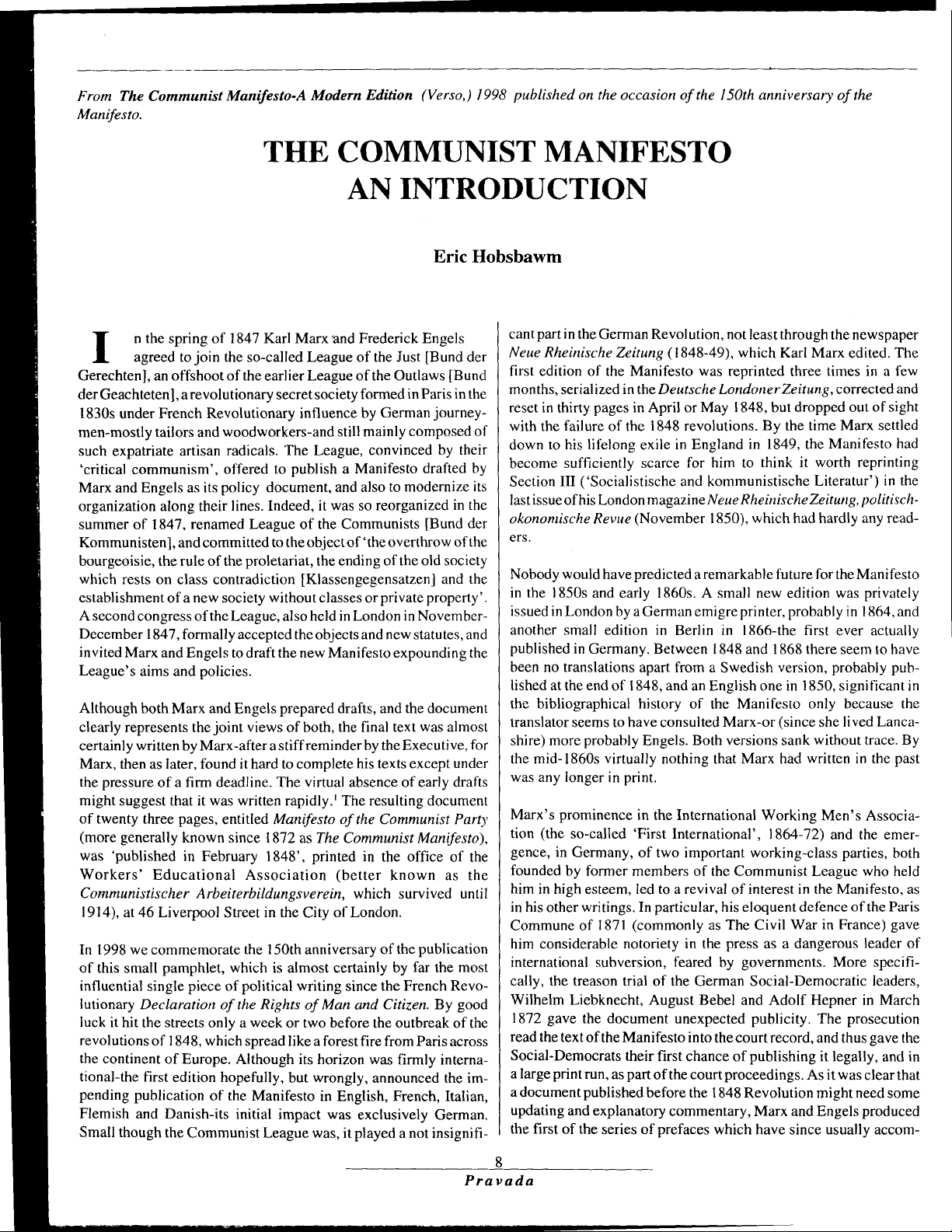 THE COMMUNIST MANIFESTO AN INTRODUCTION