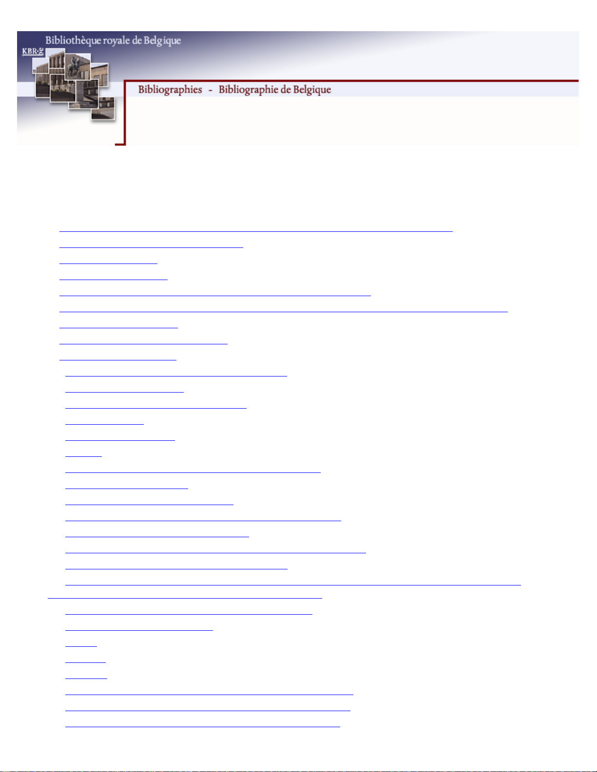 La Bibliographie de Belgique