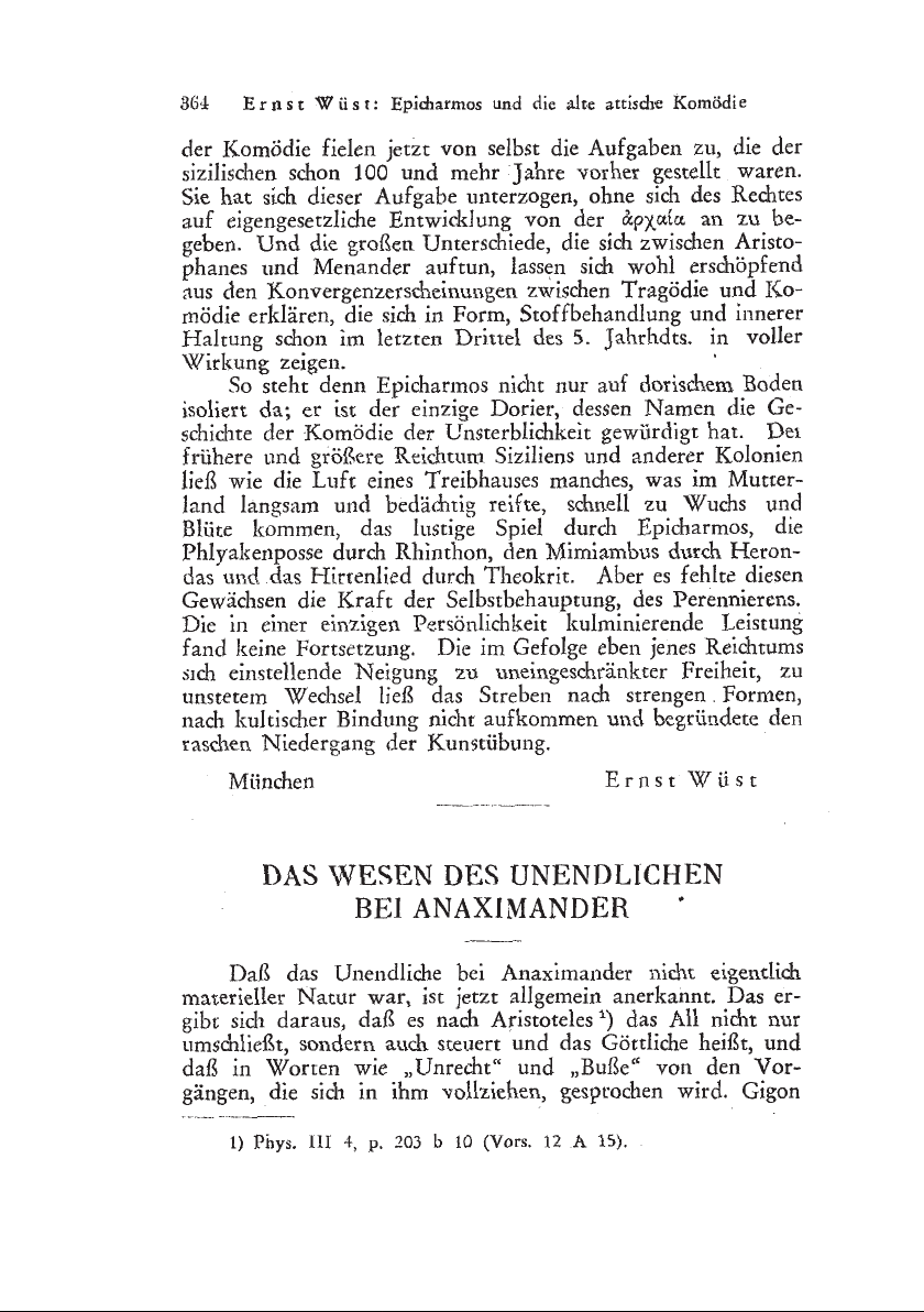 Das Wesen des Unendlichen bei Anaximander