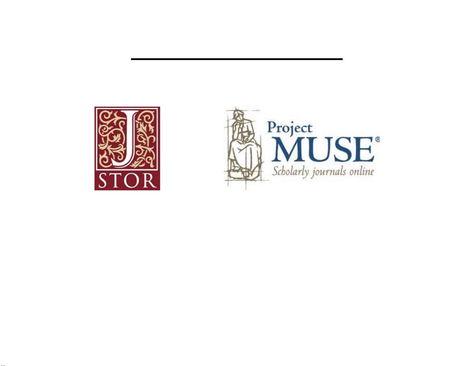 JSTOR & Project MUSE