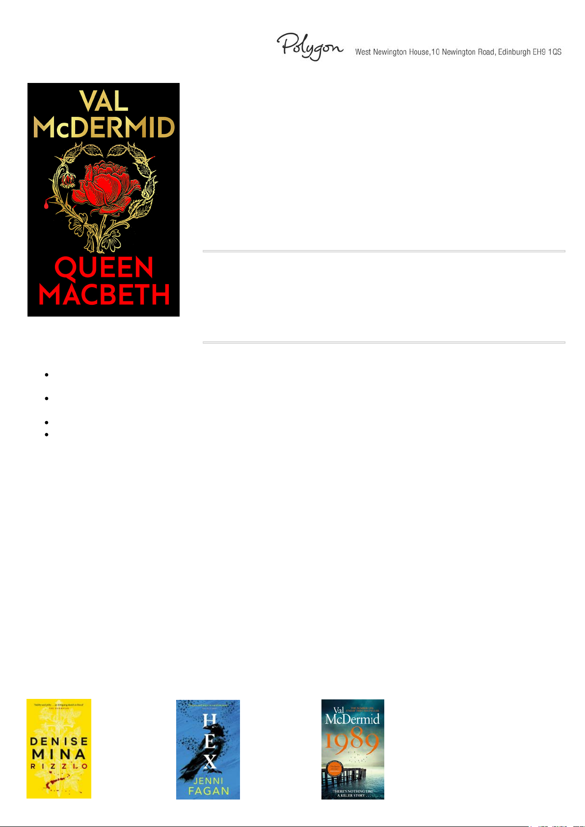 Queen Macbeth: Darkland Tales