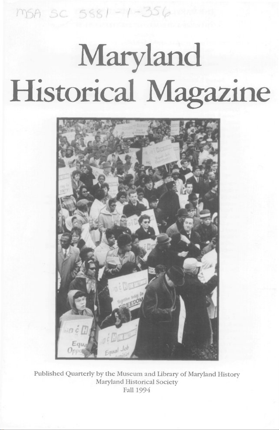 Maryland Historical Magazine