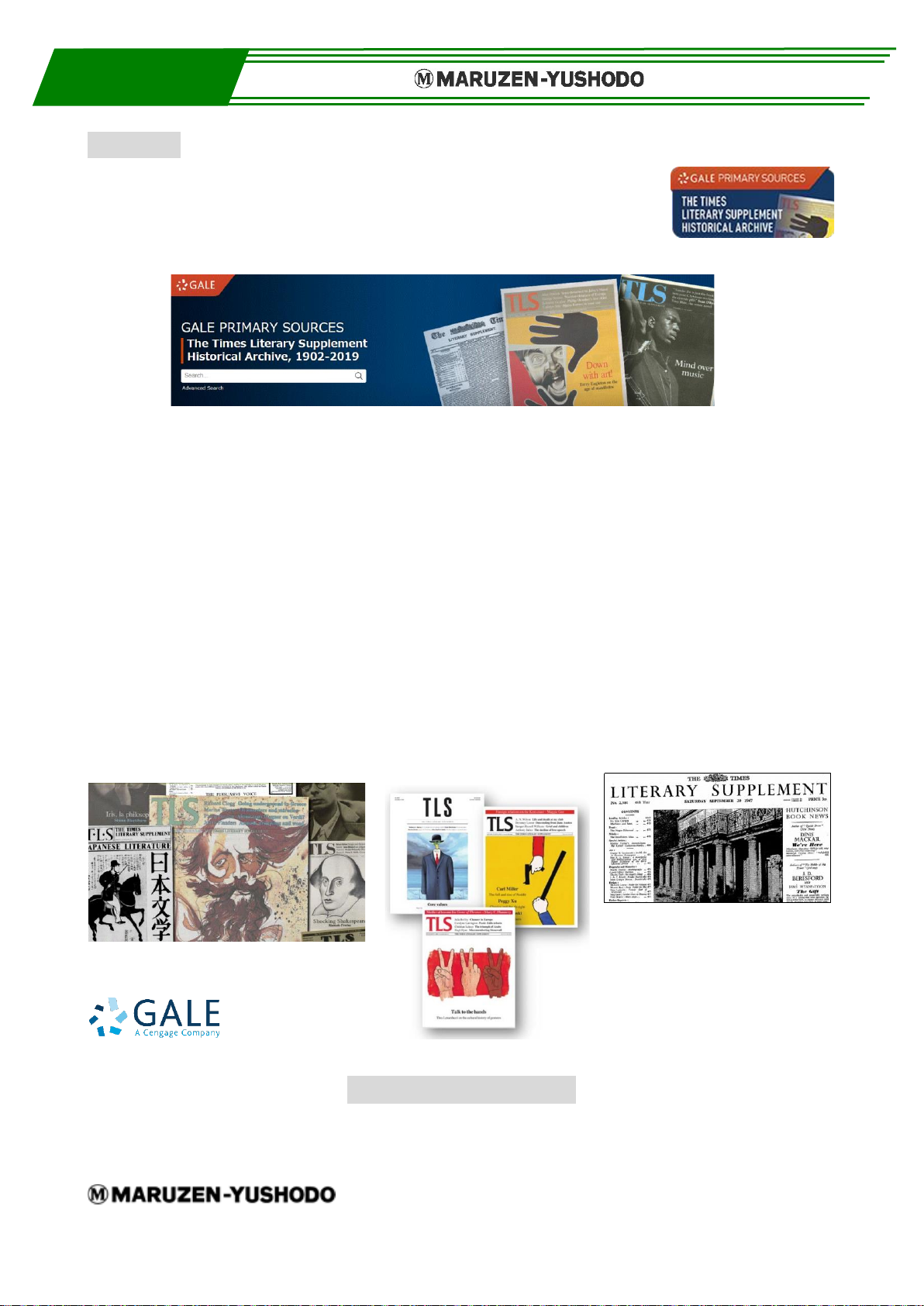 The Times Literary Supplement Historical Archive, 1902-2019