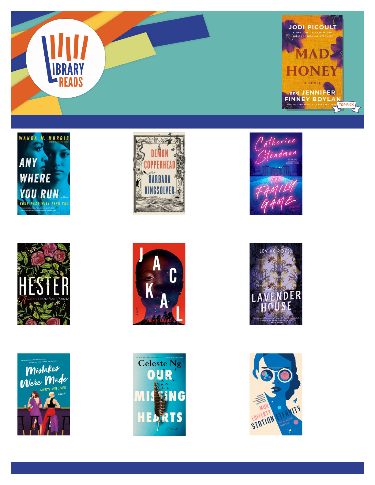 October 2022 - The top ten books published this month that library staff across the country love.