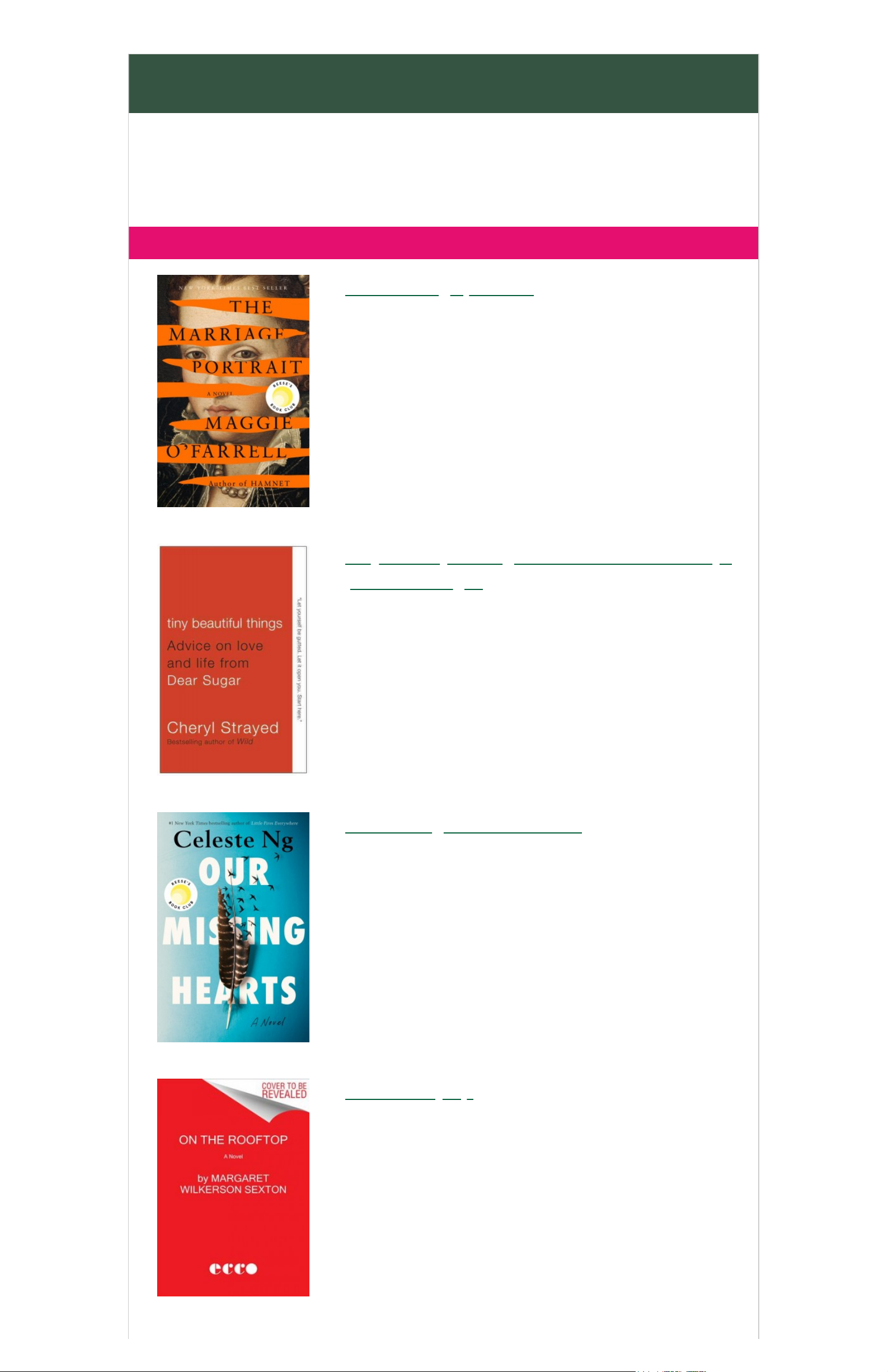 Reese's Book Club Picks