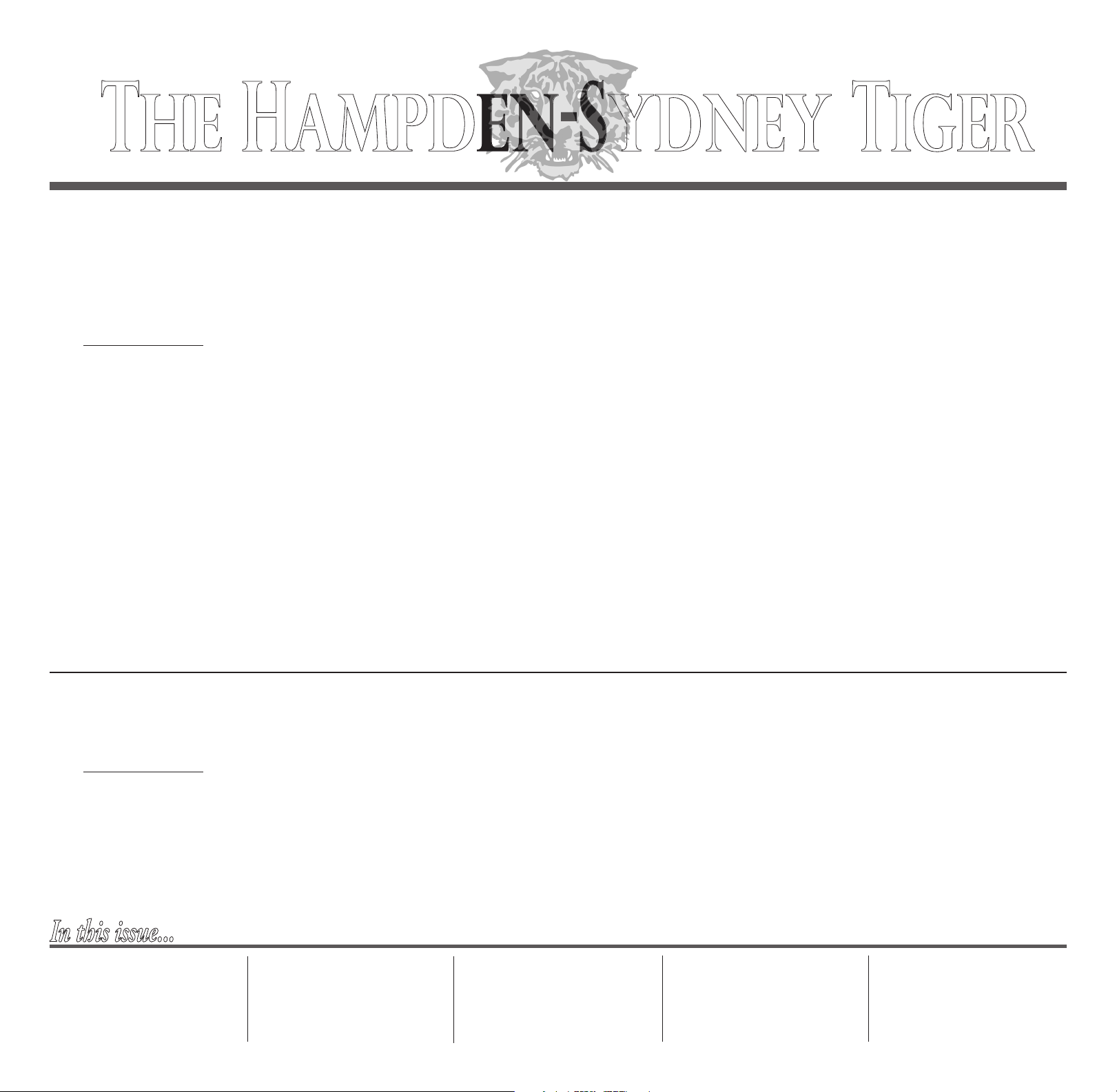 The Hampden-Sydney Tiger