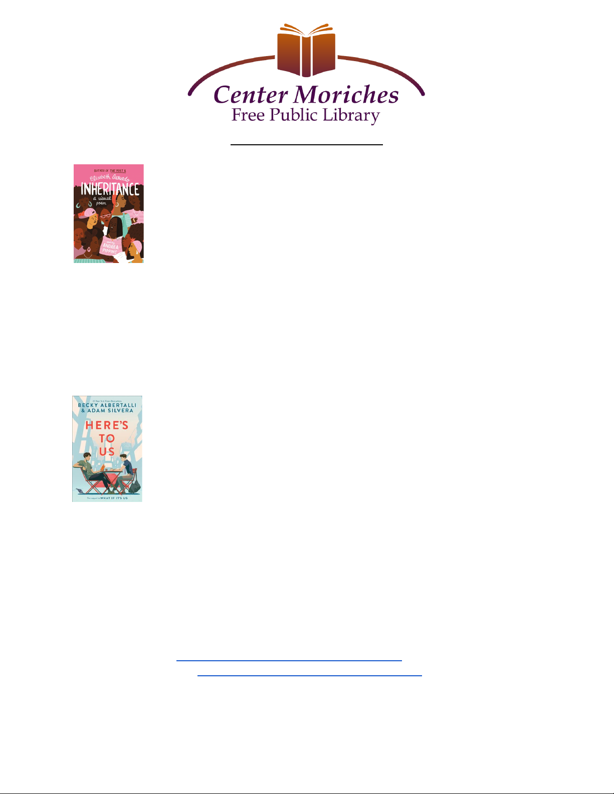 Teen Services New Book List