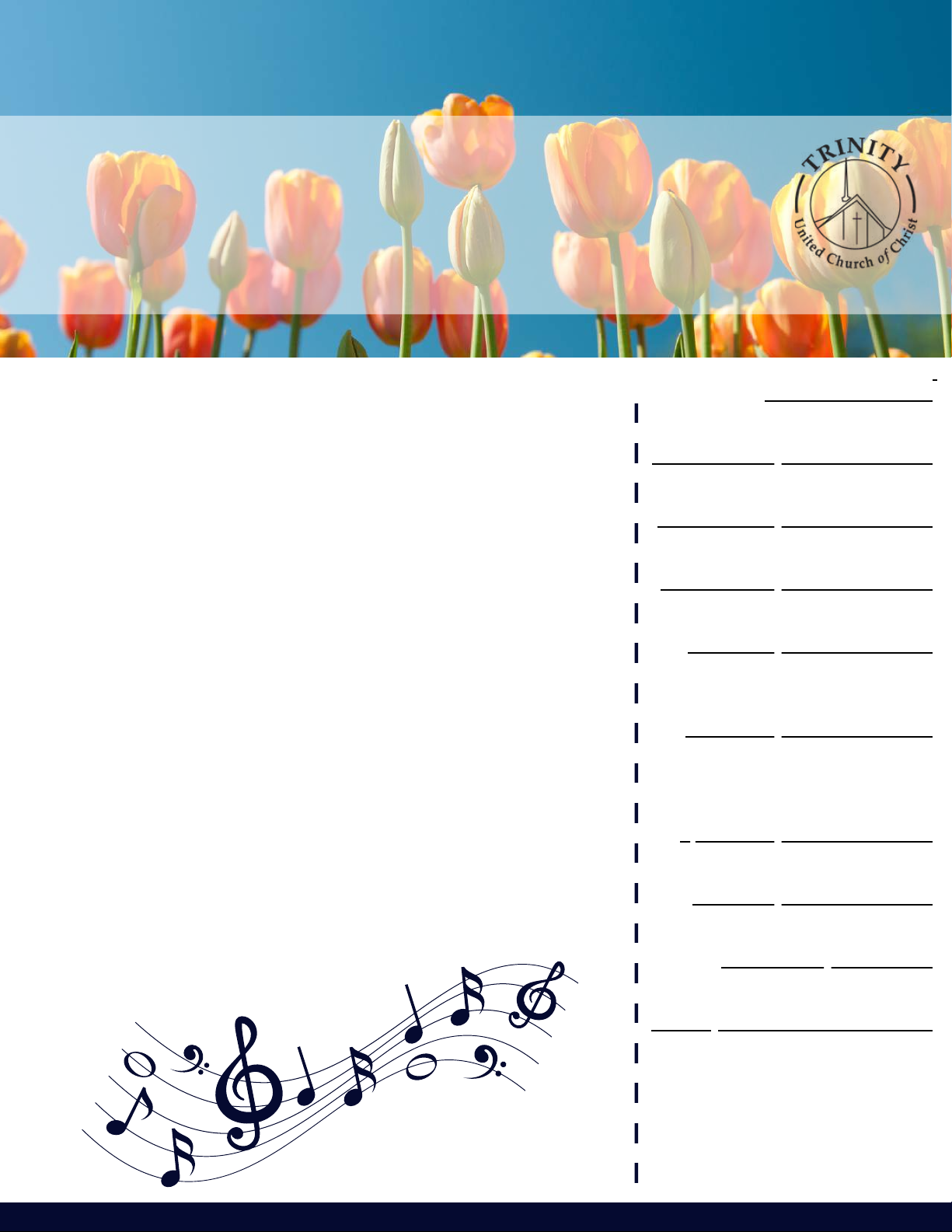 THE INSPIRATIONS THE OFFICIAL NEWSLETTER OF TRINITY UNITED CHURCH OF CHRIST MARCH 2024