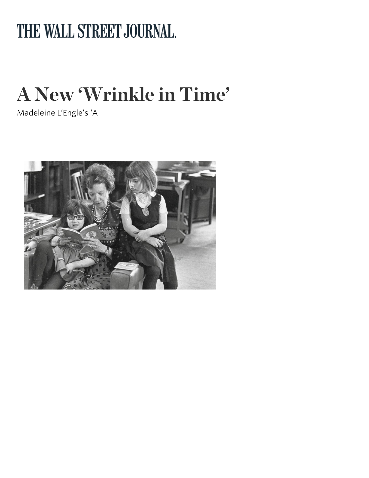 A New ‘Wrinkle in Time’
