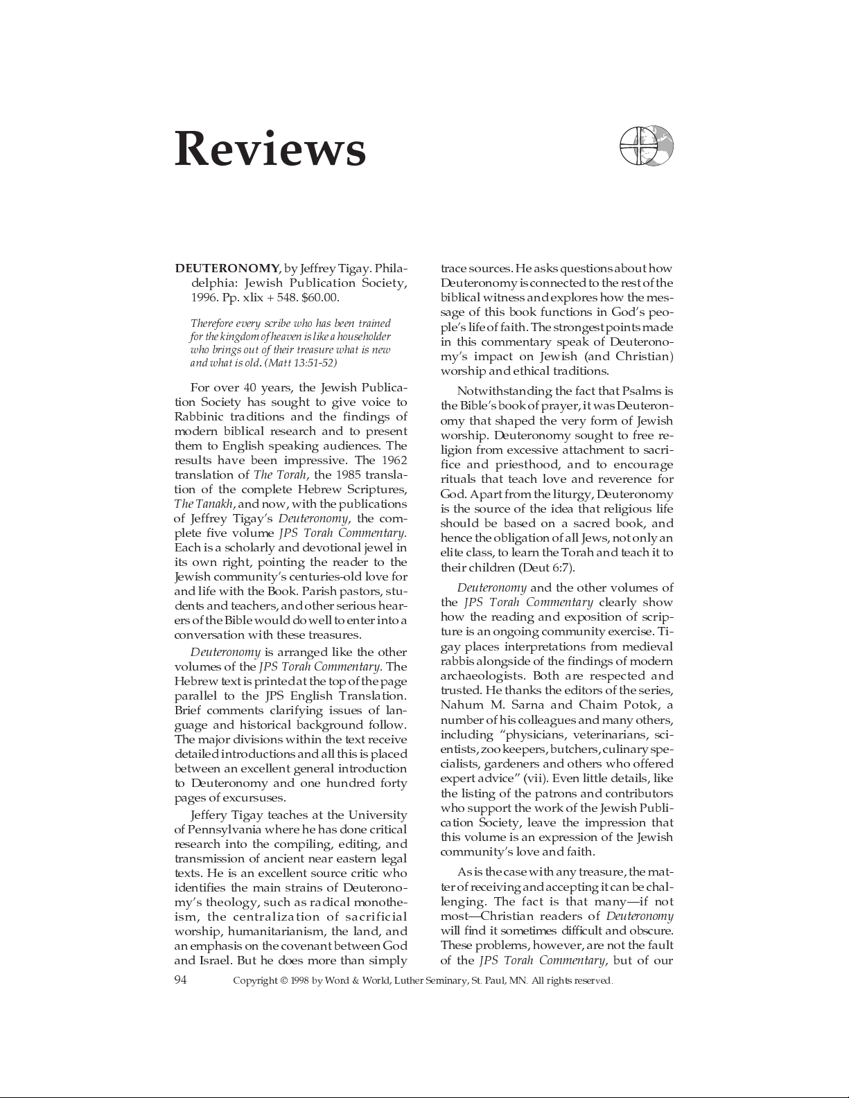Reviews