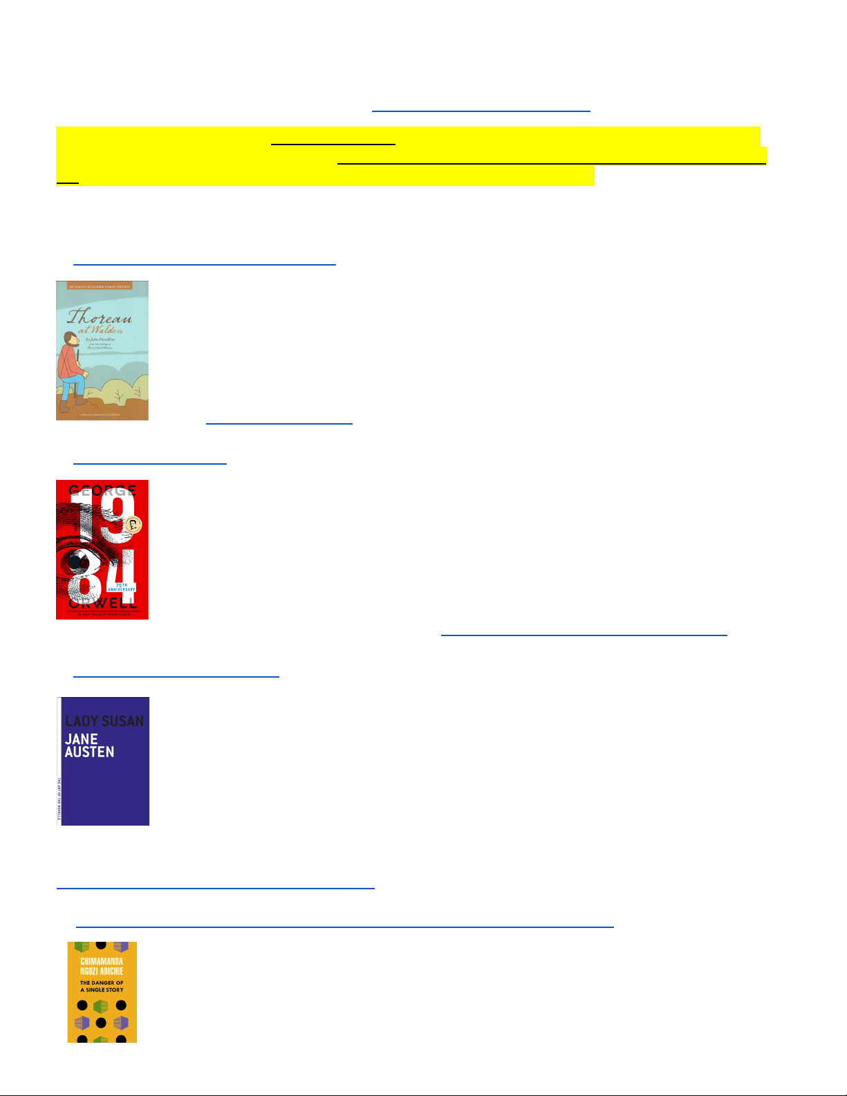 AP English Literature Summer Reading, 2025